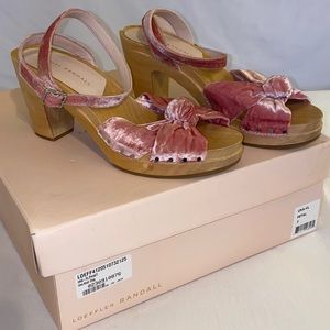 Loeffler Randall Una knot clog in velvet petal NIB